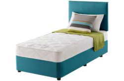 Layezee Calm Micro Quilt Single Teal Divan Bed